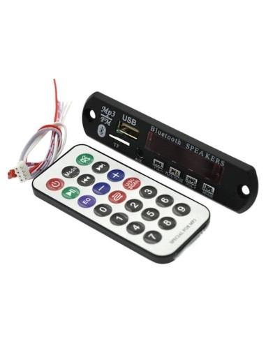 Módulo de Audio Bluetooth Genérico 12V MP3 WMA USB TF Coche