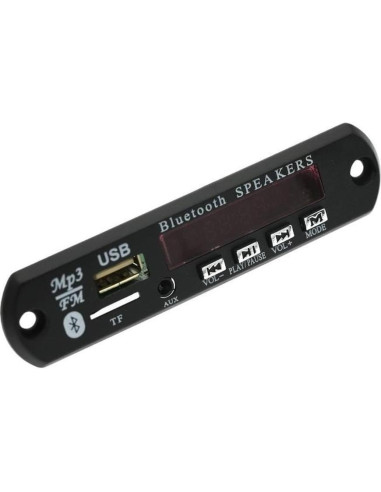 Módulo de Audio Bluetooth Genérico 12V MP3 WMA USB TF Coche