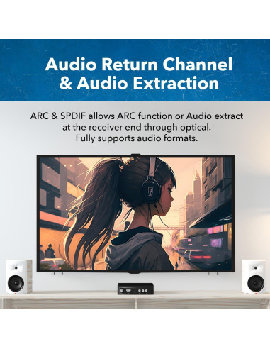 Extensor HDMI 4K OREI UHD-FO10-K hasta 10Km con audio IR