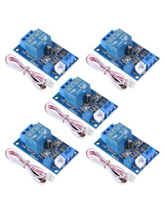5 Módulos de Relé Fotoresistor D-FLIFE 12V 10A Control Luz