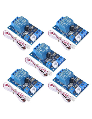 5 Módulos de Relé Fotoresistor D-FLIFE 12V 10A Control Luz