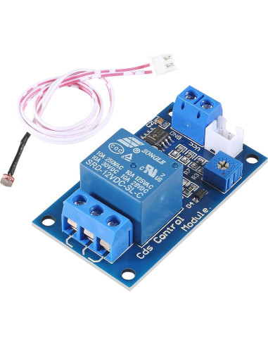 5 Módulos de Relé Fotoresistor D-FLIFE 12V 10A Control Luz