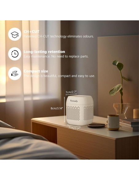 Desodorante para Refrigerador VERONLY, Carbón Activado, Blanco