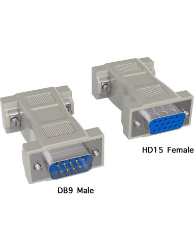 Adaptador DB9 Macho a HD15 Hembra VGA Cable Leader