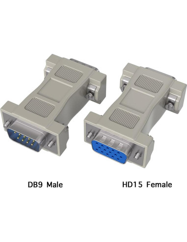 Adaptador DB9 Macho a HD15 Hembra VGA Cable Leader