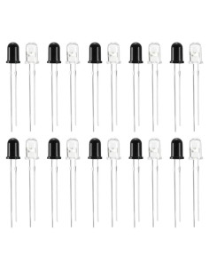 10 Pares de LEDs Infrarrojos 940nm Emisores y Receptores 3mm 5mm