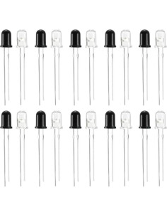 10 Pares de LEDs Infrarrojos 940nm Emisores y Receptores 3mm 5mm 2