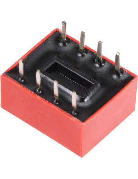 Interruptor DIP 4 Posiciones Rosa uxcell 10 Pcs 2.54mm