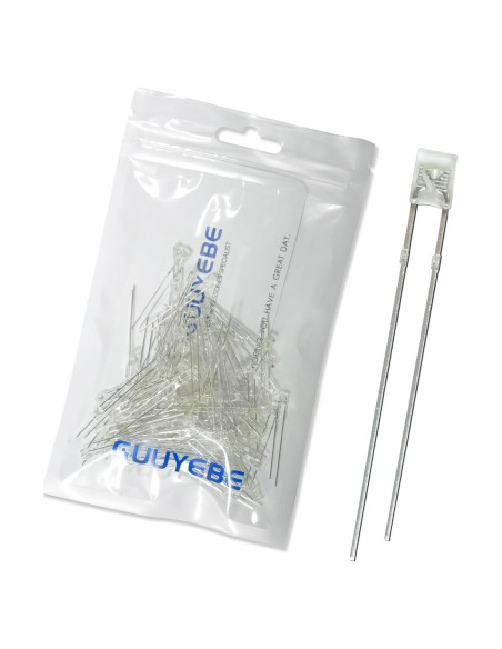 Diodo LED Blanco 2x3x4mm GuuYebe 100pcs DC 3V 20mA