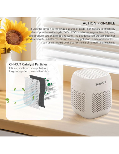 Desodorante para Refrigerador VERONLY, Carbón Activado, Blanco