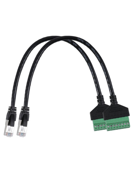 Adaptador RJ45 Macho a Terminal de Tornillo 8 Pines Jienk