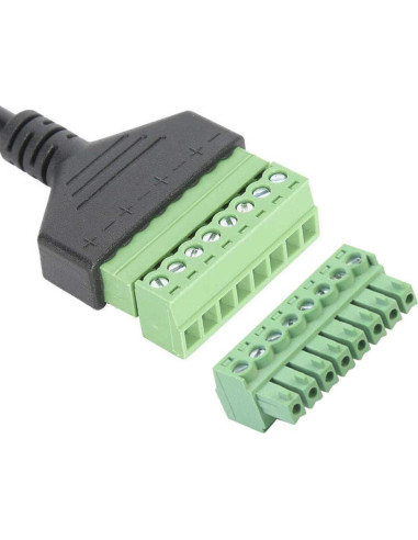 Adaptador RJ45 Macho a Terminal de Tornillo 8 Pines Jienk