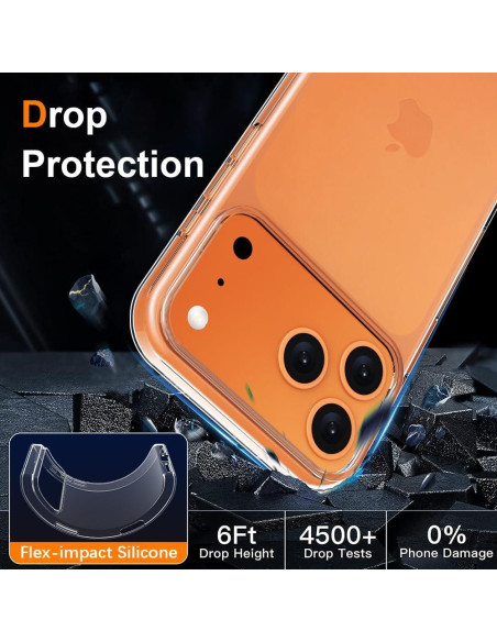 Funda Silicona Transparente Bokoo para iPhone 17 Pro Max