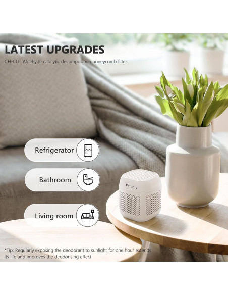 Desodorante para Refrigerador VERONLY, Carbón Activado, Blanco