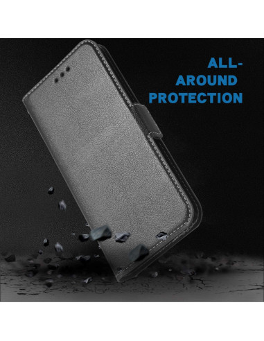 Funda de billetera para LG Aristo 3/2/Plus/1 - PU cuero negro