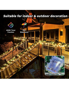 Cadena de Luces LED RGB 12m Hoofun con Control Remoto 2