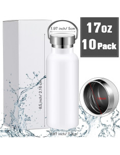 Paquete de 10 Botellas de Agua Reutilizables Cunhill 0.5L 2