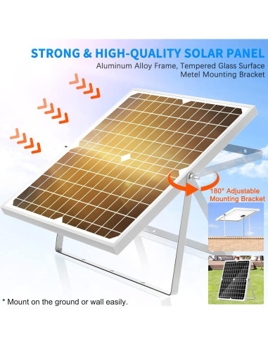 Bomba de Fuente Solar FEOXSHAL 20W con 4 Estilos de Rocío