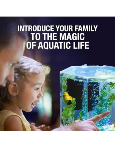Kit Acuario LED Burbujeante Tetra 1 Galón Hexagonal