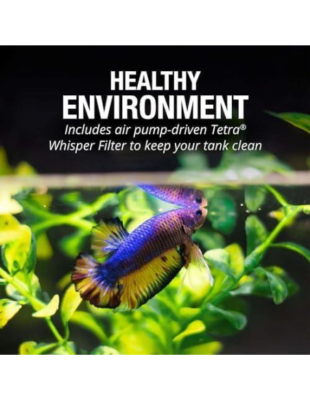 Kit Acuario LED Burbujeante Tetra 1 Galón Hexagonal