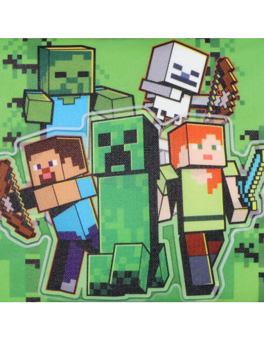 Caja de Almuerzo Minecraft Aislada con Personajes - 25.4x20.3 cm