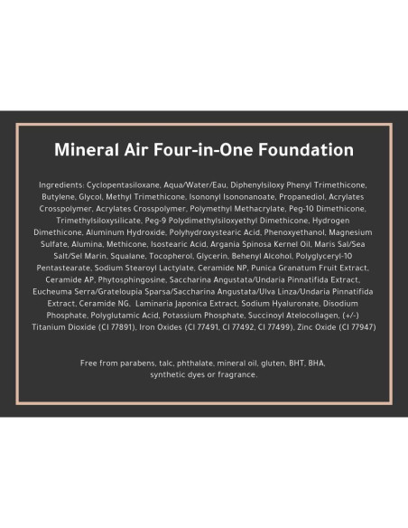 Base Cuatro en Uno Mineral Air YA-MAN 28 ml Bronceado Medio