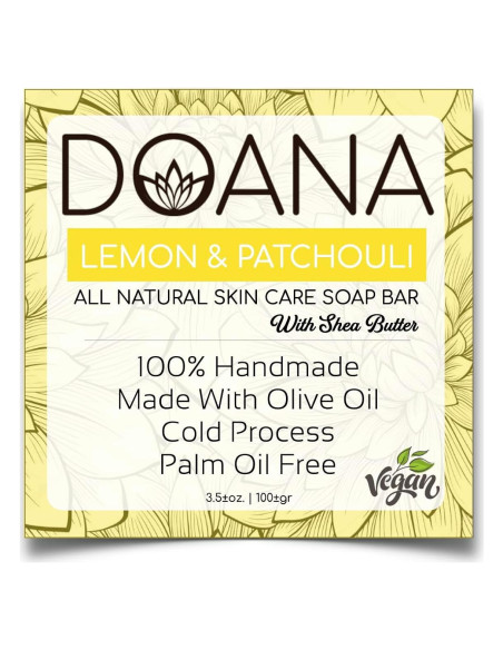 Jabón de Limón y Pachulí Doana Organics con Manteca de Karité