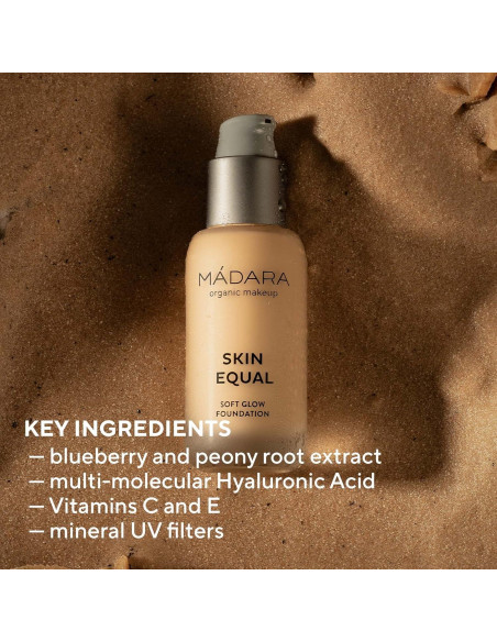 Base de Maquillaje MÁDARA Soft Glow SPF15 30ml - Vegana