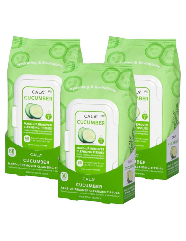 Toallitas Desmaquillantes CALA Pepino 60 Unidades Hidratantes