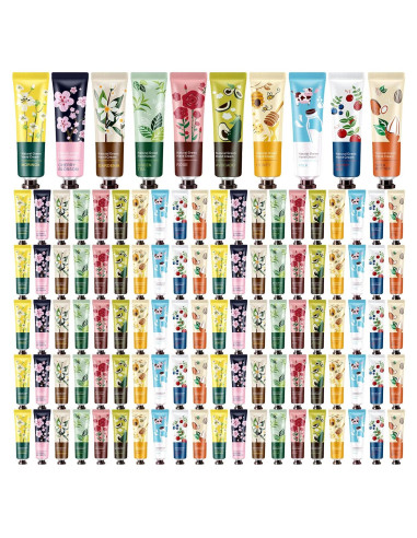 Set de 120 Cremas de Manos Dansib - 10 Fragancias Naturales