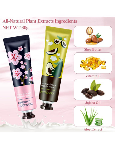 Set de 120 Cremas de Manos Dansib - 10 Fragancias Naturales