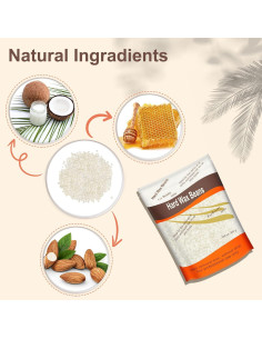 Perlas de Cera Dura Yovanpur Coco 300g para Depilación Indolora 2