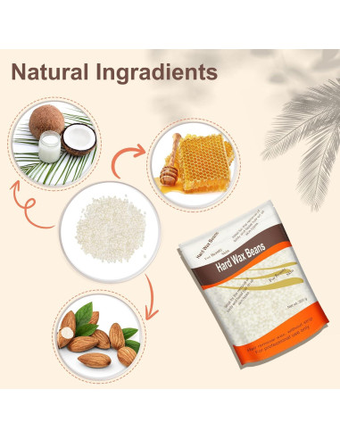 Perlas de Cera Dura Yovanpur Coco 300g para Depilación Indolora