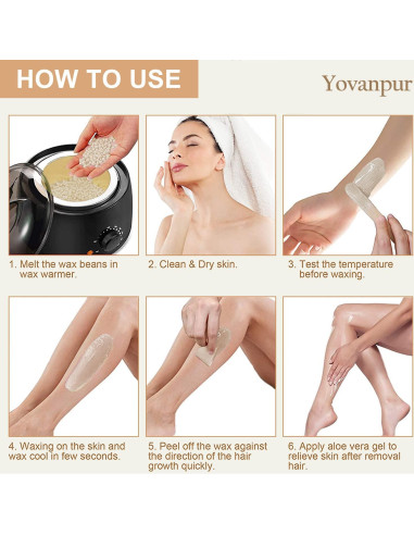 Perlas de Cera Dura Yovanpur Coco 300g para Depilación Indolora