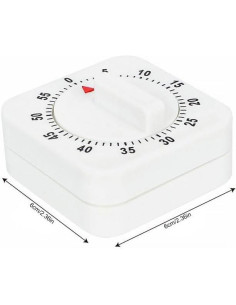 Temporizador Mecánico de Cocina Tustao Blanco 60 Minutos 2