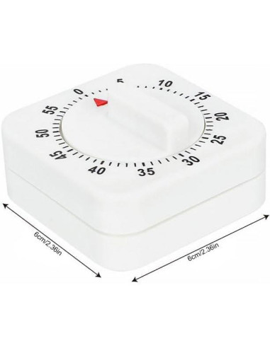 Temporizador Mecánico de Cocina Tustao Blanco 60 Minutos