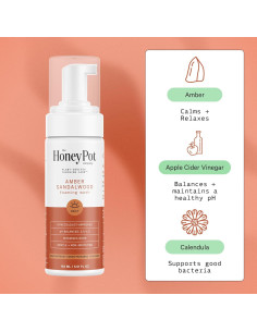 Lavado Íntimo Femenino The Honey Pot Sándalo Ámbar 163.66 ml 2