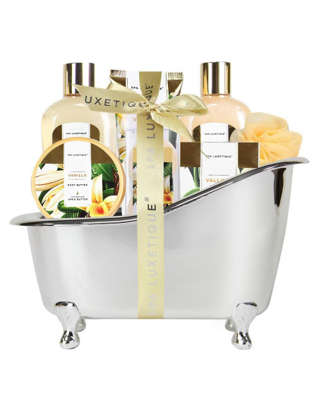 Cesta de Regalo Spa Luxetique Vainilla 8 Pcs para Mujeres