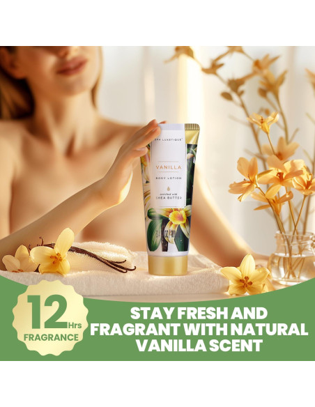 Cesta de Regalo Spa Luxetique Vainilla 8 Pcs para Mujeres