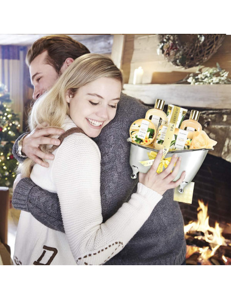 Cesta de Regalo Spa Luxetique Vainilla 8 Pcs para Mujeres