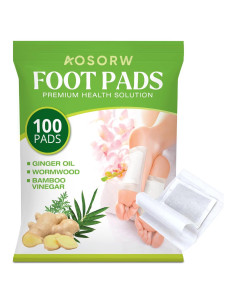 Parches Herbales AOSORW para Pies - 100 Parches de Jengibre