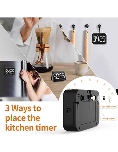 Temporizador Digital VOCOO Magnético para Cocina 99 Minutos Temporizador Digital VOCOO Magnético para Cocina 99 Minutos