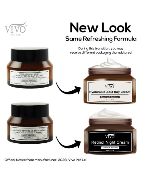 Combo Crema Hidratante Día y Noche Vivo Per Lei 50g