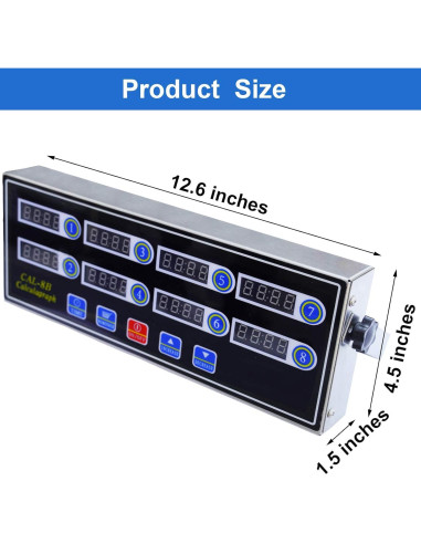 Temporizador Digital de Cocina EVEDMOT 8 Canales Acero Inoxidable