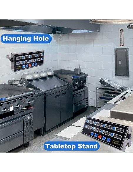 Temporizador Digital de Cocina EVEDMOT 8 Canales Acero Inoxidable