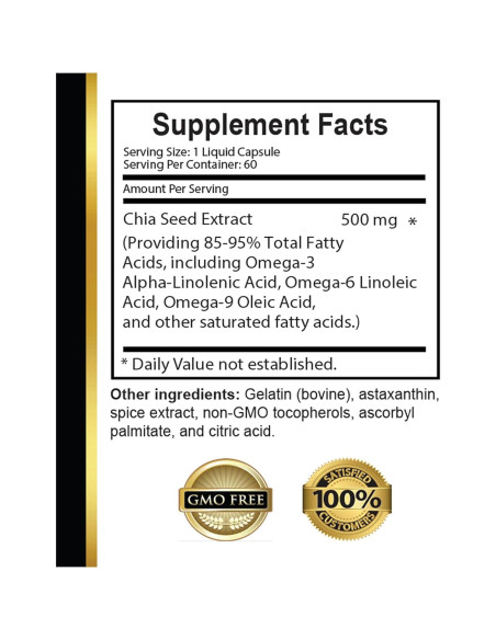 Suplemento de Semilla de Chía Vitalabs - 60 Cápsulas