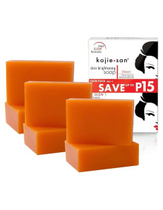 Kojie San Kit de Cuidado Facial - 2 Jabones Aclaradores 65g, Crema 30g y Cepillo
