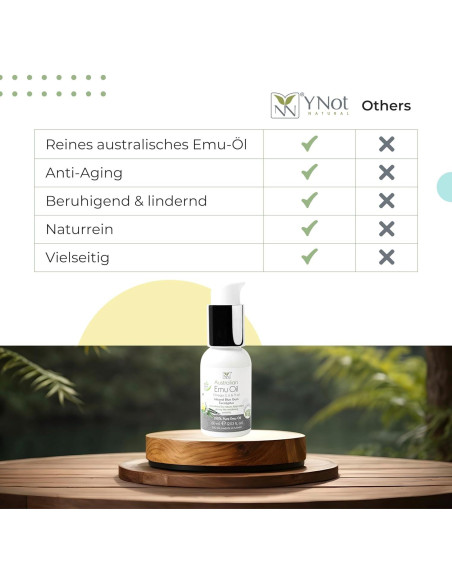 Aceite de Emú Puro Y-Not Natural 60ml Hidratante Eucalipto