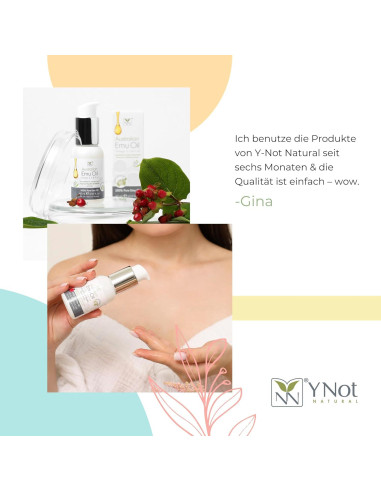 Aceite de Emú Puro Y-Not Natural 60ml Hidratante Eucalipto