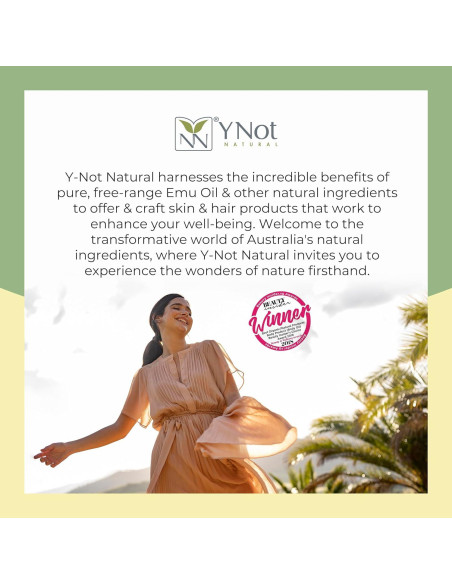 Aceite de Emú Puro Y-Not Natural 60ml Hidratante Eucalipto